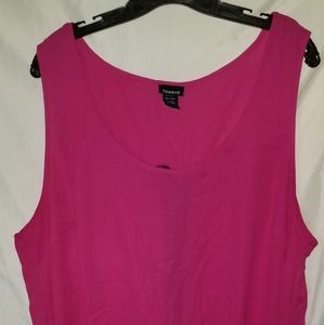 Torrid pink dressy tank w/ black lace trim size 3